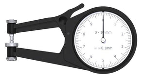 KROEPLIN POCO 2T, 0 - 10 mm, ANALOG EXTERNAL MEASURING GAUGE FOR FOAMED MATERIAL AND FOILS