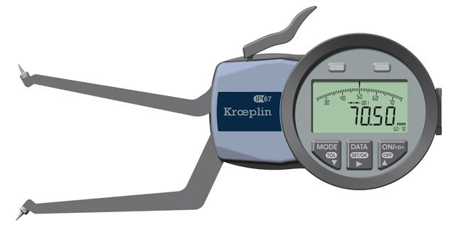 KROEPLIN G2G50, 50 - 70 mm, DIGITAL  Internal measurement for blind holes
