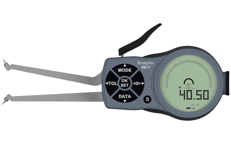 Kroeplin L2G20 | Electronic internal measuring gauge | Range 20 to 40 mm | Measuring depth 85 mm