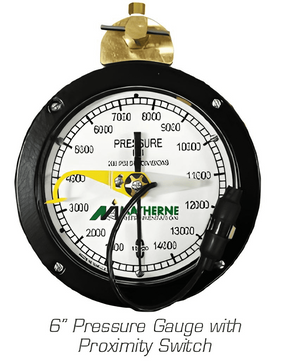 Matherne G61600-8 | 6" Pressure Gauge with Proximity Switch | 6" 15,000 PSI PRESSURE PROX SW BM GAUGE