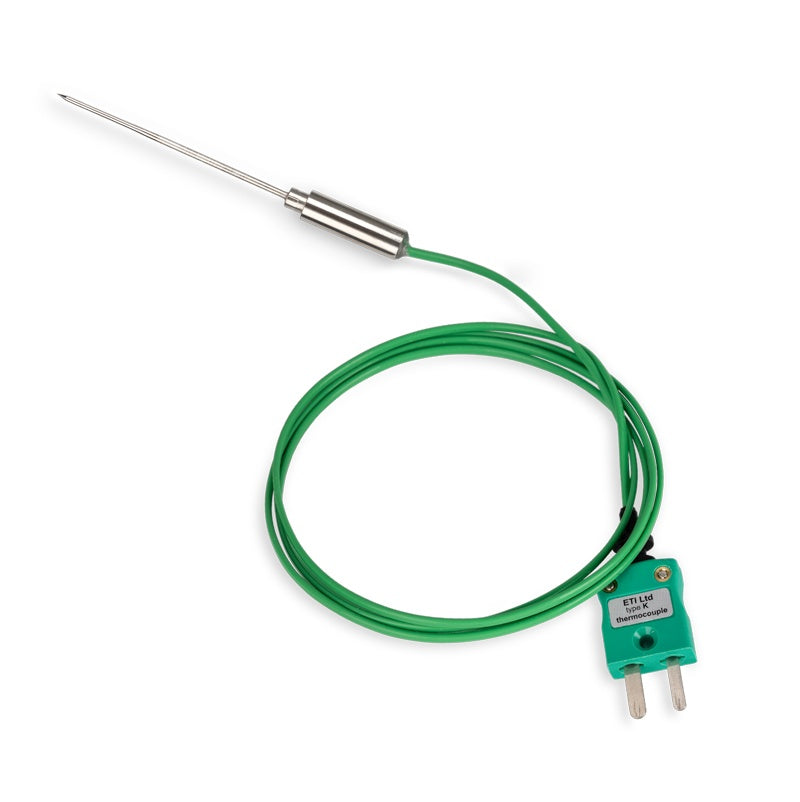 ETI 133-180 | Miniature Needle Probe | Type K, 1 m Lead, Ø1 mm Tip - generaltechuae