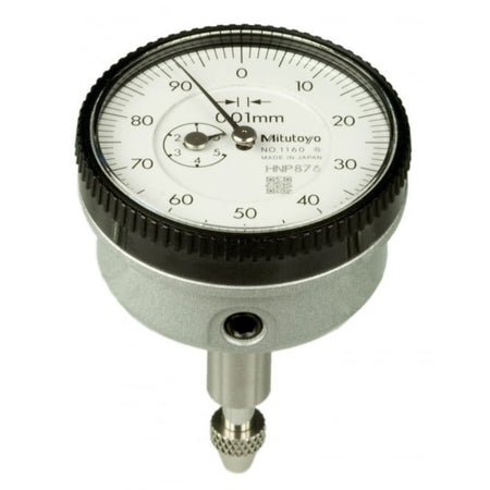 Mitutoyo 1160T Back Plunger Dial Indicator Range 5mm, Graduation 0.01 mm