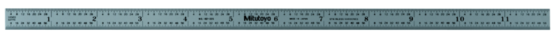 Mitutoyo 300mm/12, Metric/Inch Steel Rule