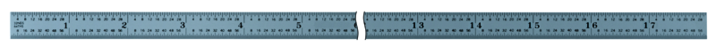 Mitutoyo 450mm/18, Metric/Inch Steel Rule