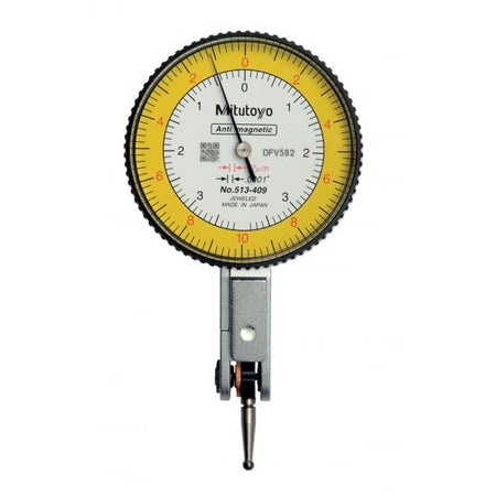 Mitutoyo 513-409T Dual Reading High Resolution Lever Indicator, Range 0.2mm / .0075 ", Graduation 0.002 mm / .0001", Full Set