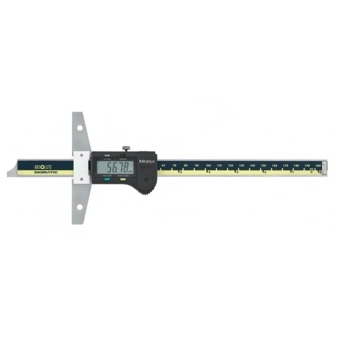 Mitutoyo 571-212-30 ABSOLUTE Digimatic Depth Gauge 0-200mm / 0-8", Resolution 0.01 mm (.0005")