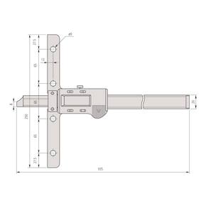 Mitutoyo 571-217-10 ABSOLUTE Digimatic Depth Gauge 0-1000mm / 0-40", Resolution 0.01 mm (.0005")