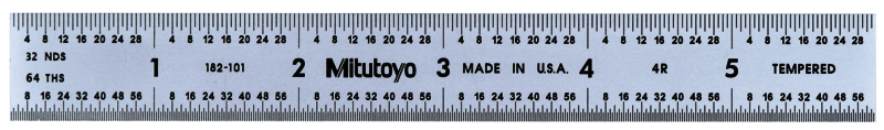 Mitutoyo 6, Inch Steel Rule