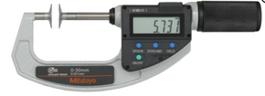 Mitutoyo 369-421-20 Digital Disc Micrometer QuickMike, IP65 Inch/Metric, 0-1.2", Disk=20mm