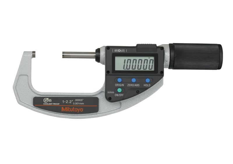 Mitutoyo 293-677-20 | Digital Absolute Micrometer QuickMike | Inch/Metric Range 1 - 2.2" (25.4 - 55.8 mm) - generaltechuae