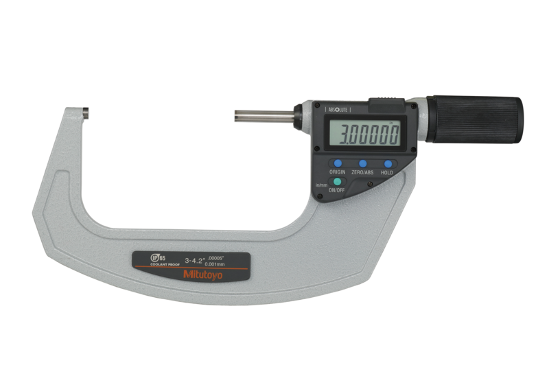 Mitutoyo 293-679-20 | Digital Absolute Micrometer QuickMike | Inch/Metric, Range 3 - 4.2" (76.2 - 106.68 mm)