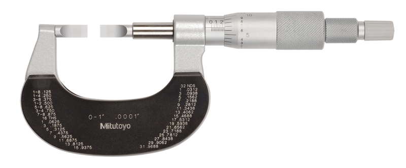 Mitutoyo 122-110 Blade Micrometer, Hardened Steel Blade 225-250mm, 0.75mm Blade - generaltechuae