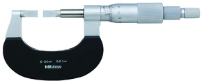 Mitutoyo 122-141 Blade Micrometer, Carbide-Tipped Blade 0-25mm, 0.4mm Blade