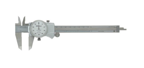Mitutoyo 505-742J | Dial Caliper | Series 505 | Type Silver Cover | Graduation 0.001 Inch | Accuracy ±0.001 Inch | Range 0 to 6 Inch | Weight 175 g