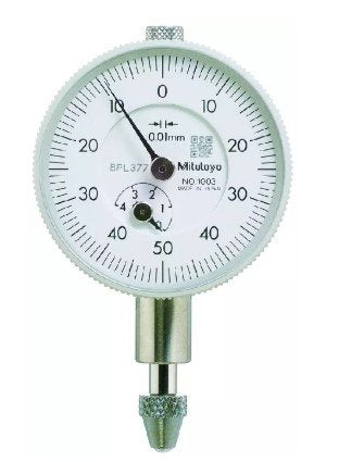 Mitutoyo 1003TB | Dial Indicator | Flat Back | Series 1 | Graduation 0.01 mm | Accuracy ± 0.013 mm | Range 0 to 4 mm - generaltechuae