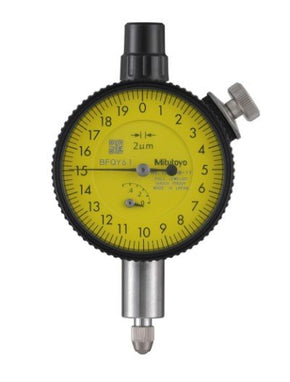 Mitutoyo 1010AB-11 | Dial Gauge | Flat Back | ANSI/AGD Type | Jewelled Bearing | Graduation 0.002 mm | Range 0.5 mm