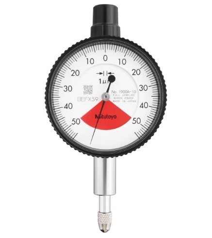 Mitutoyo 1900A-10 | Dial Gauge | Lug Back | ISO Type | Series 1 | One Revolution | Jewelled Bearing | Graduation 0.001 mm | Range 0.1 mm - generaltechuae