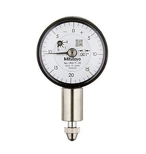 Mitutoyo 1921AB-10 | Dial Gauge | Flat Back | Series 1 | ANSI/AGD Type | Jewelled Bearing | Graduation 0.001 inch | Range 0.1 inch