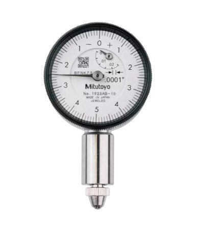 Mitutoyo 1925AB-10 | Dial Gauge | Flat Back | Series 1 | ANSI/AGD Type | Jewelled Bearing | Graduation 0.0001 inch | Range 0.025 inch - generaltechuae