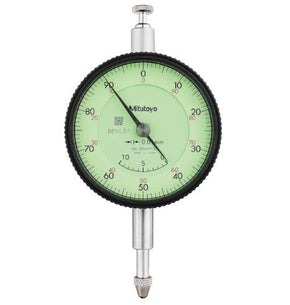 Mitutoyo 2048AB-10 | Dial Gauge | Flat Back | ISO Type | Series 2 | Adjustable Pointer Type | Graduation 0.01mm | Range 10mm