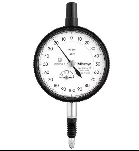 Mitutoyo 2109A-70 | Dial Gauge | Lug Back | ISO Type | Series 2 | Jewelled Bearing | Graduation 0.001 mm | Range 1 mm - generaltechuae