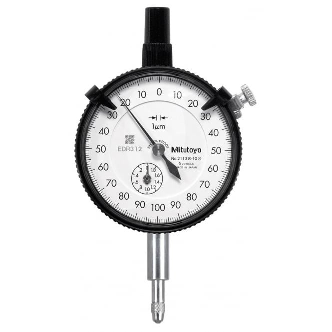 Mitutoyo 2113S-10 High Resolution Dial Indicator Range 2mm, Graduation 0.001 mm