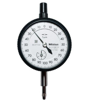 Mitutoyo 2119AB-10 | Dial Gauge | Flat Back | ISO Type | Series 2 | Jewelled Bearing | Graduation 0.001 or 0.005 mm | Range 5 mm