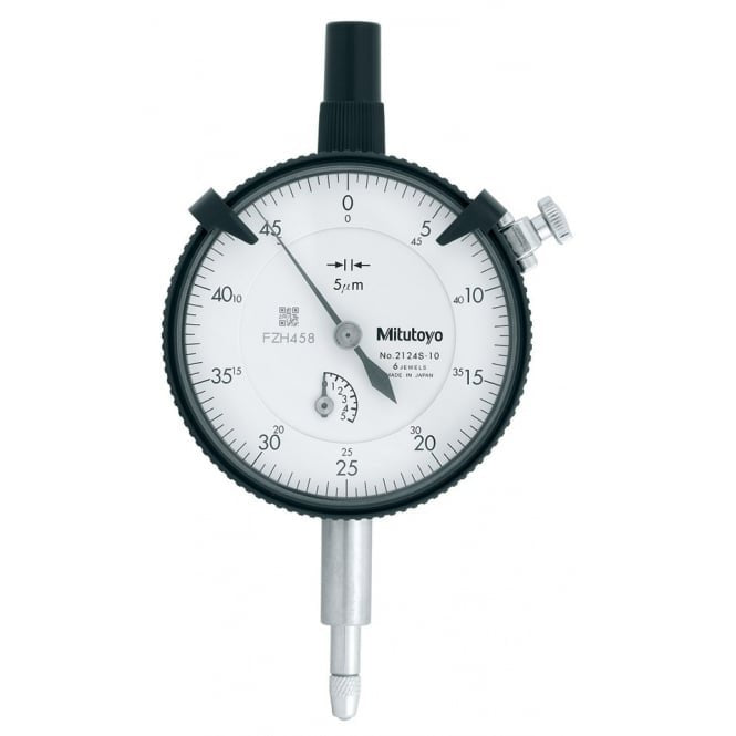 Mitutoyo 2124S-10 Standard Dial Indicator Range 5mm, Graduation 0.005 mm