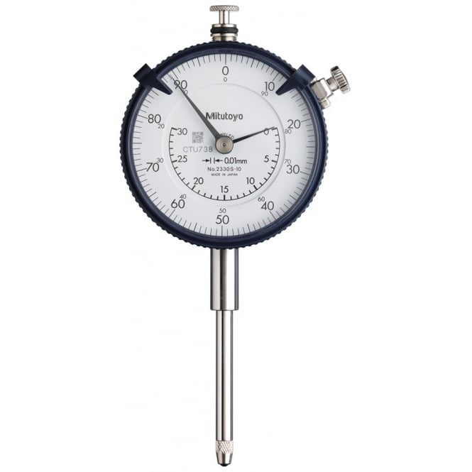 Mitutoyo 2330S-10 Long Stroke Dial Indicator Range 30mm, Graduation 0.01 mm