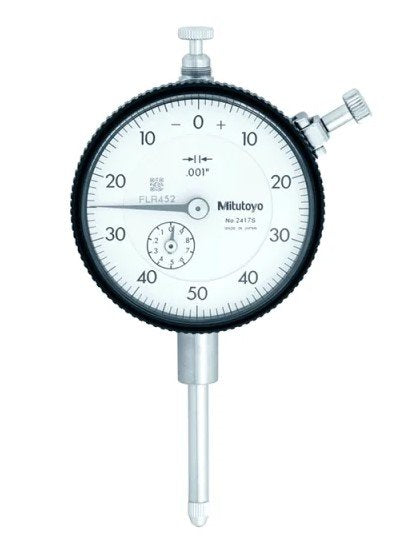 Mitutoyo 2417A | Dial Indicator | Standard | Series 2 | Graduation 0.001 inch | Accuracy +/- 0.002 inch | Range 1 inch