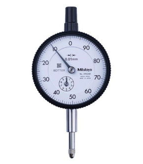 Mitutoyo 2902A | Dial Gauge | Lug Back | ISO Type | Series 2 | Reverse Dial Face | Graduation 0.01 mm | Range 10 mm
