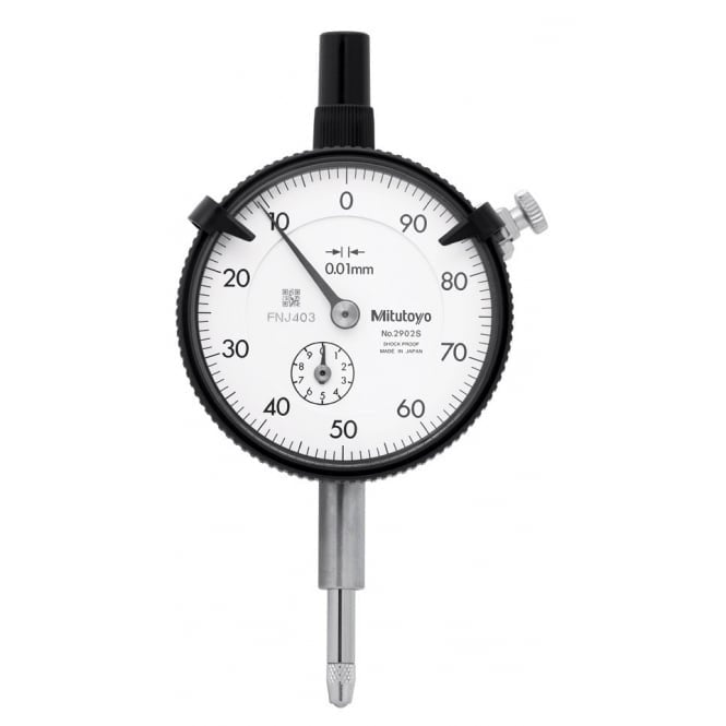 Mitutoyo 2902S Standard Reverse Reading Dial Indicator Range 10mm,Graduation 0.01 mm