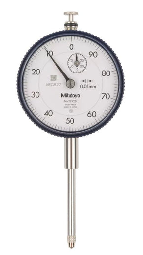 Mitutoyo 2952A | Dial Gauge | Lug Back | ISO Type | Series 2 | Reverse Dial Face | Graduation 0.01mm | Range 30mm