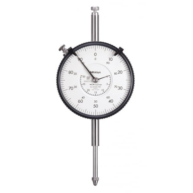 Mitutoyo 3052S-19 Long Stroke Large Diameter Dial Indicator, Range 30mm, Graduation 0.01 mm