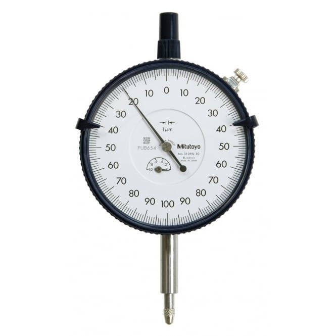Mitutoyo 3109S-10 Large Diameter High Resolution Dial Indicator, Range 1mm, Graduation 0.001 mm - generaltechuae