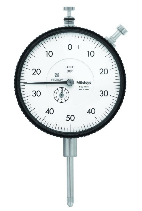 Mitutoyo 3417AB | Dial Gauge | Flat Back | ANSI/AGD Type | Series 3 | Graduation 0.001 inch | Range 1 inch - generaltechuae