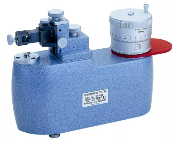 Mitutoyo 521-105 | Dial Indicator | Calibration Tester | Series 521 | Metric | Graduation 0.2 µm | Range 0 to 5 mm | Mass 7.5 kg