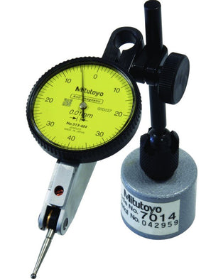 Mitutoyo 513-908-10E | Dial Test Indicator | Horizontal Type | Series 513 | Basic Set | With Magnetic Stand | Graduation 0.01mm | Range 0.8mm