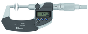 Mitutoyo 369-352-30 Digital Disc Micrometer, IP65 Inch/Metric, 2-3", Non-Rotating Spindle, Disk=20mm