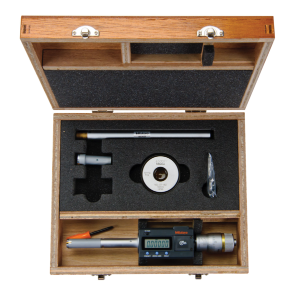 Mitutoyo 468-977 Digital 3-Point Internal Micrometer Set 0,5-0,8", Interchange. Head IP65, TIN