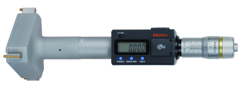 Mitutoyo 468-272 Digimatic Holtest Three-Point Bore Micrometer, Range 3 - 3.5" (76.2 - 88.9 mm)