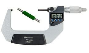 Mitutoyo 293-347-30 | Digital Micrometer IP65 | Inch/Metric Range 3 - 4" (76.2 - 101.6 mm) | w/o Output, Ratchet Thimble