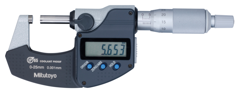 Mitutoyo 293-245-30 Digital Micrometer IP65 25-50mm, w/o Output, Ratched Thimble - generaltechuae