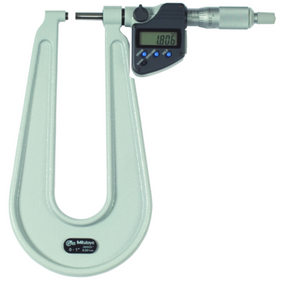 Mitutoyo 389-351-30 Digital Sheet Metal Micrometer IP65 Inch/Metric, 0-1", Flat 
 Anvil/Spindle