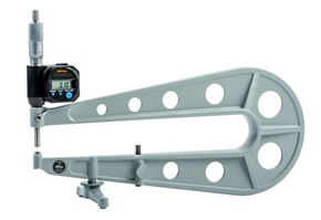Mitutoyo 389-714 Digital Sheet Metal Micrometer Inch/Metric, 0-1", 12" Throat