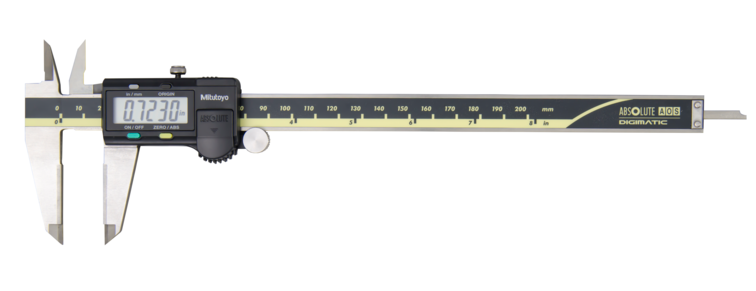 Mitutoyo 500-176-30 Digital ABS AOS Caliper, OD Carb. Jaws, Inch/Metric, 0 - 200 mm (0 - 8") - generaltechuae
