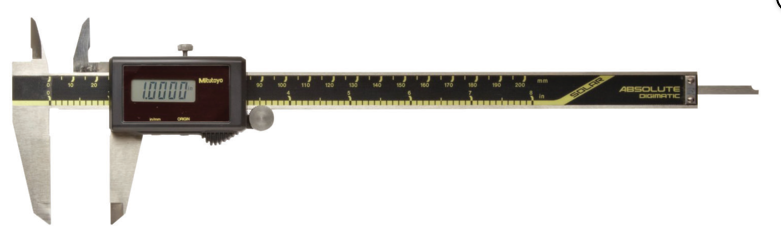 Mitutoyo 500-465 Digital ABS Solar Caliper, Inch/Metric, 0 - 200 mm (0 - 8")