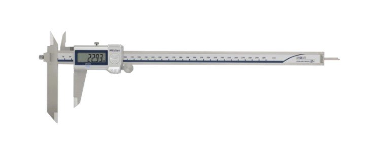 Mitutoyo 573-604-20 | Digital ABS Offset Caliper | Series 573 | With Thumb Roller and Data Output | Digital Step 0.01 mm | Range 0 to 300 mm | Weight 970 g