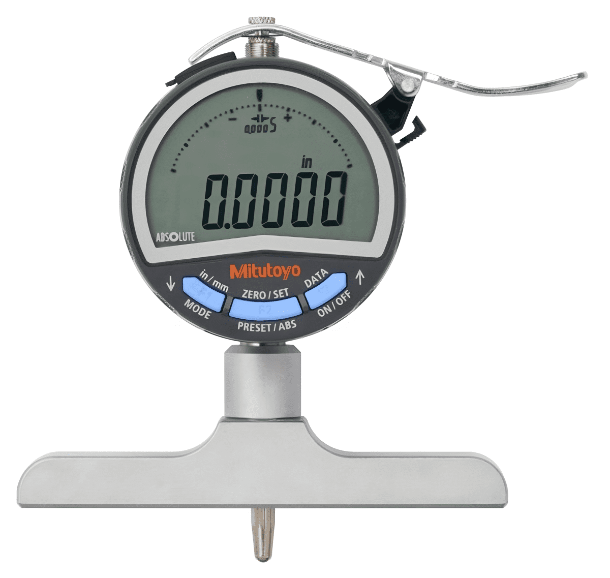 Mitutoyo 547-218A | Digital Depth Gauge | Range 0-8" | Resolution 0,0005 | 101.6mm Base