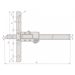 Mitutoyo 571-215-10 ABSOLUTE Digimatic Depth Gauge 0-600mm / 0-24", Resolution 0.01 mm (.0005") - generaltechuae